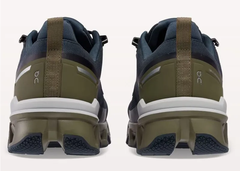 On Running Men's Cloudwander Waterproof Shoes in Midnight/Olive-2